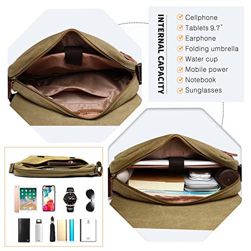 13" Designer Waterproof Messenger Shoulder Bag for Travel Business