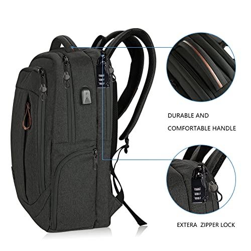 KROSER Large Laptop Backpack with USB Charging Port