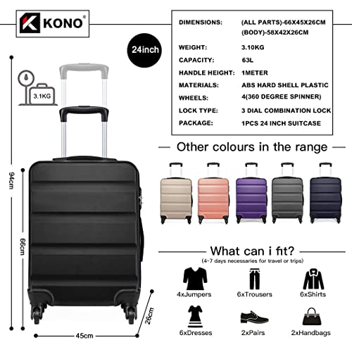 Kono Lightweight Hand Luggage with Combination Lock