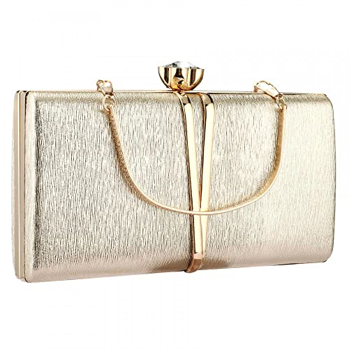 Designer Handbag with Top Handle - Gold color, One size