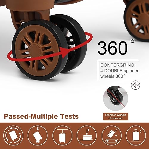 Black Designer Handbag with TSA Lock, Lightweight & Durable