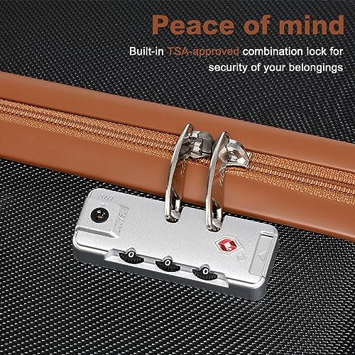 Black Designer Handbag with TSA Lock, Lightweight & Durable