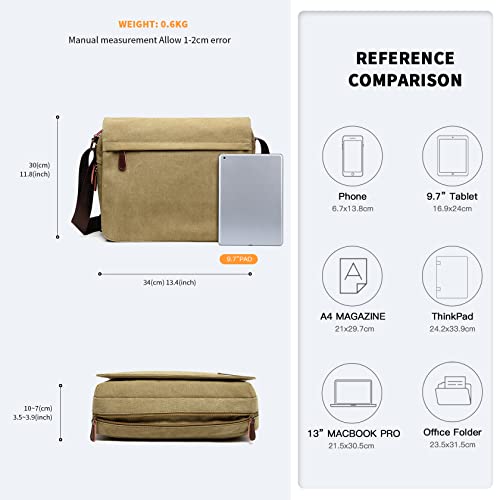 13" Designer Waterproof Messenger Shoulder Bag for Travel Business