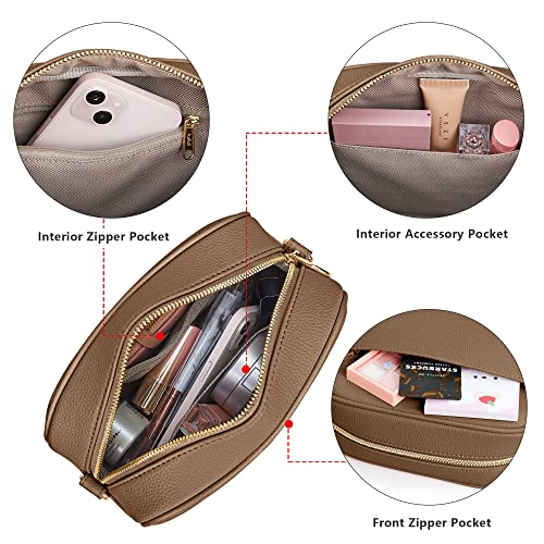 KALIDI Faux Leather Crossbody Bag for Women