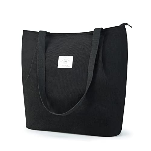 KALIDI Corduroy Tote: Stylish Large Shoulder Bag