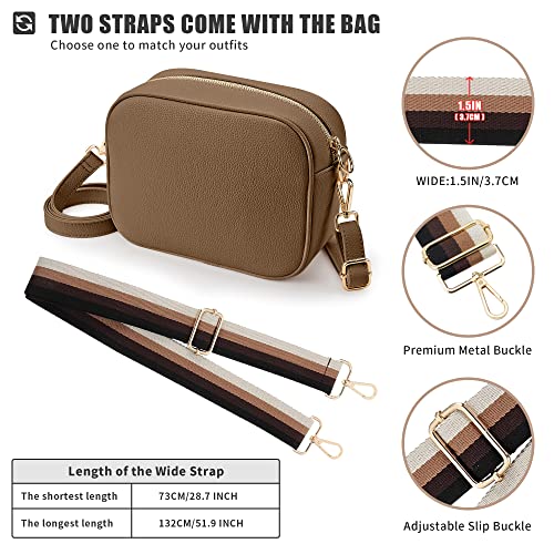 KALIDI Faux Leather Crossbody Bag for Women