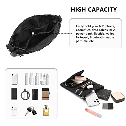 Kono Multi-Pocket Black Designer Crossbody Bag