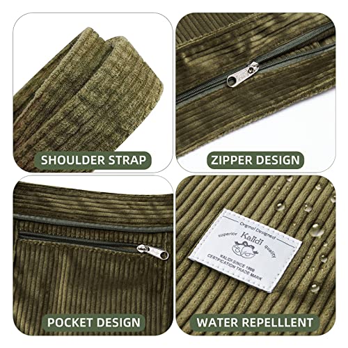 KALIDI Corduroy Totes: Women's Fashionable Water Repellent Handbag