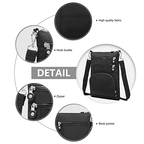 Kono Multi-Pocket Black Designer Crossbody Bag