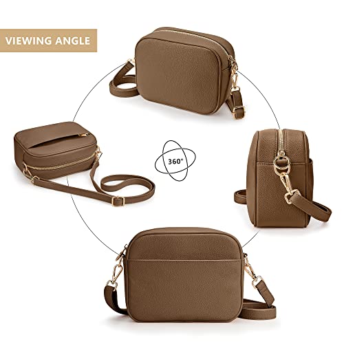 KALIDI Faux Leather Crossbody Bag for Women