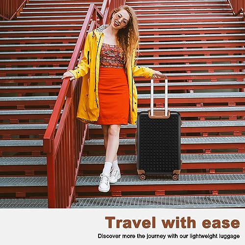 Black Designer Handbag with TSA Lock, Lightweight & Durable