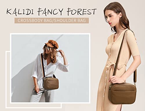 KALIDI Faux Leather Crossbody Bag for Women