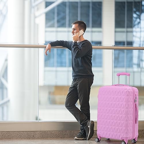 Designer Rose Pink Cabin Carry On Suitcase