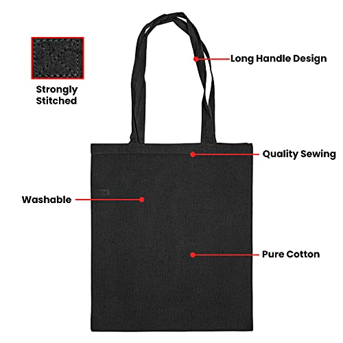 Plain Black Designer Tote Bag