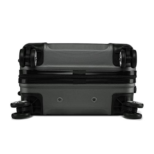 Kono Fashion Hand Luggage: Lightweight Cabin Suitcase (20", Grey)