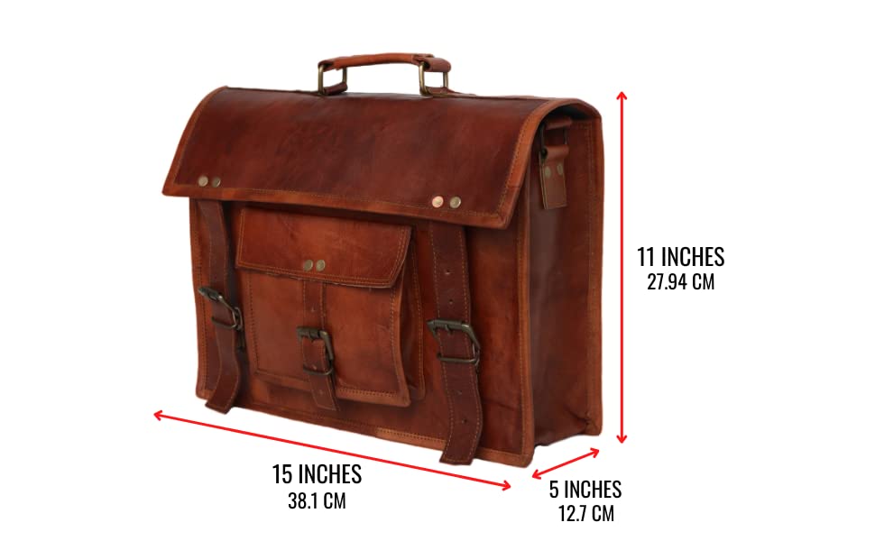 Small Leather Messenger Bag for Women & Men