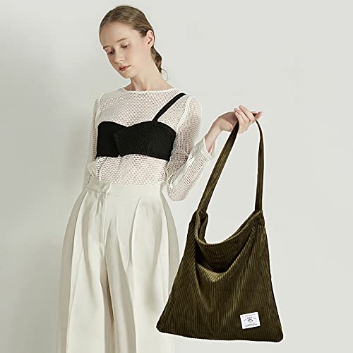 KALIDI Corduroy Totes: Women's Fashionable Water Repellent Handbag