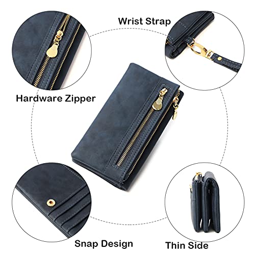 Hanaso Soft Leather Ladies Wallet with Wrist Strap