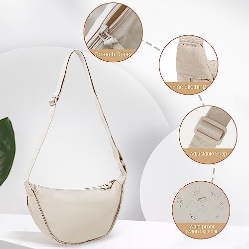 GoPaw Nylon Crescent Crossbody Bag for Women