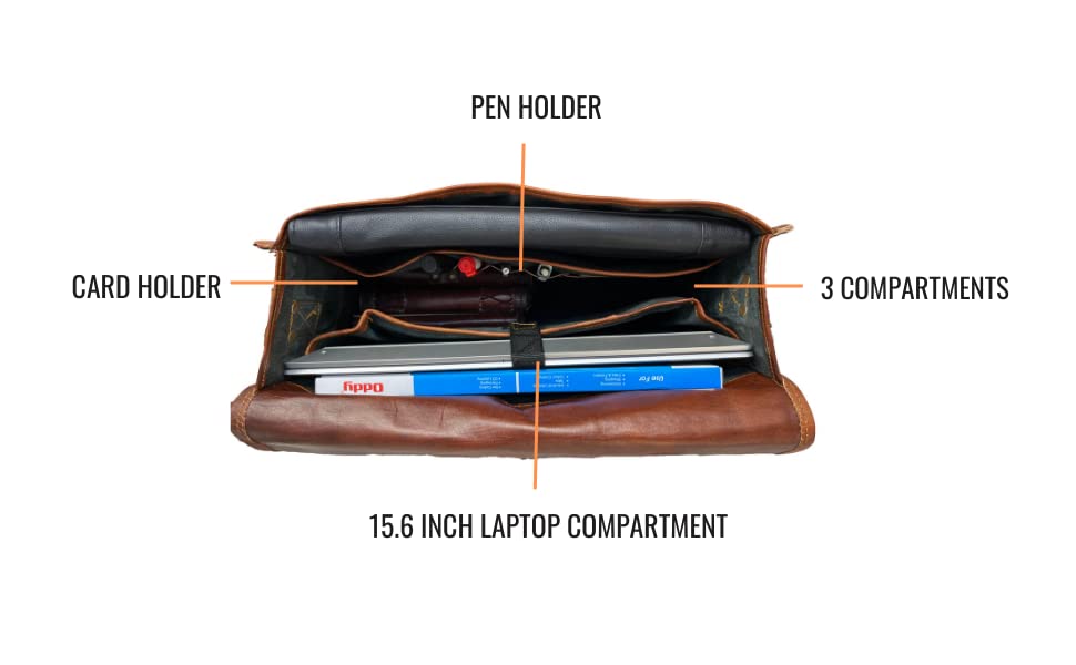 Small Leather Messenger Bag for Women & Men