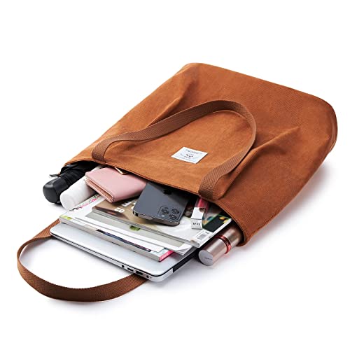 KALIDI Corduroy Tote: Stylish Large Shoulder Bag