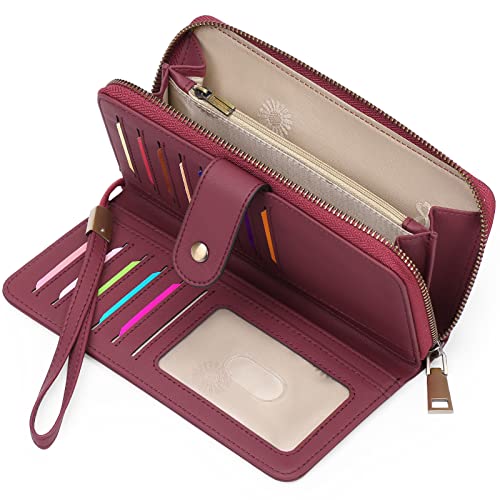 Stylish RFID Blocking Leather Women's Wallet with Card Slots