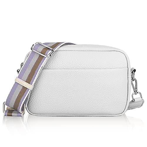Chic Cream White Crossbody Bag - Adjustable Strap