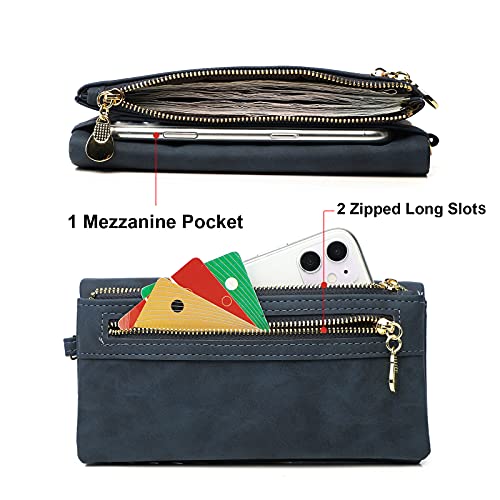 Hanaso Soft Leather Ladies Wallet with Wrist Strap
