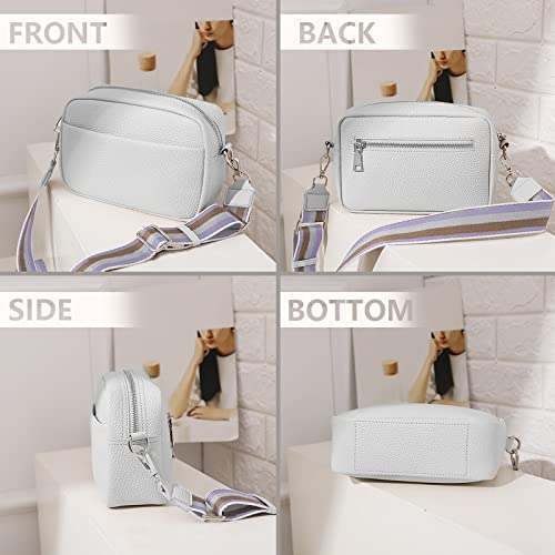 Chic Cream White Crossbody Bag - Adjustable Strap