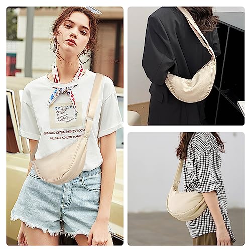 GoPaw Nylon Crescent Crossbody Bag for Women