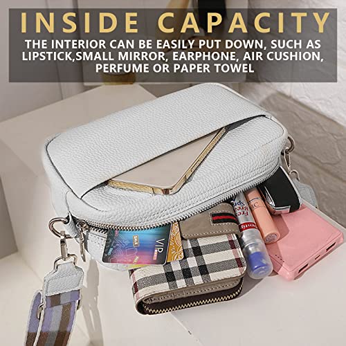 Chic Cream White Crossbody Bag - Adjustable Strap