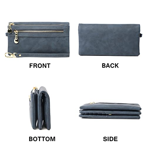 Hanaso Soft Leather Ladies Wallet with Wrist Strap