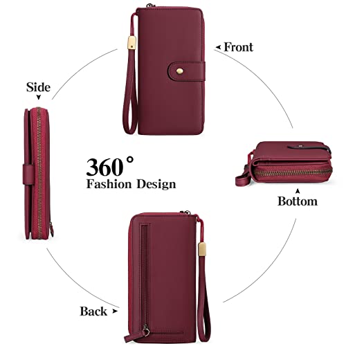 Stylish RFID Blocking Leather Women's Wallet with Card Slots