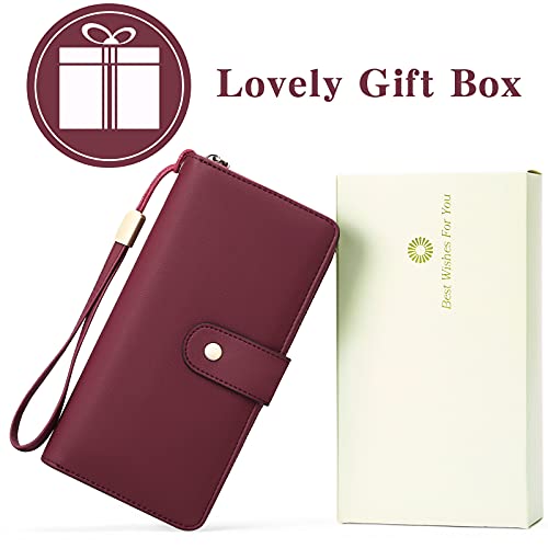 Stylish RFID Blocking Leather Women's Wallet with Card Slots