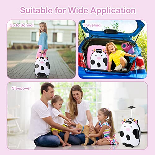 GYMAX Kids Luggage: Stylish Trolley Case with LED Wheels