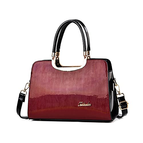 Designer Red Wine Handbag - Nicole & Doris