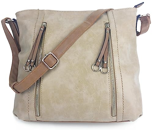 Camel Milano Faux Leather Designer Ladies Handbag