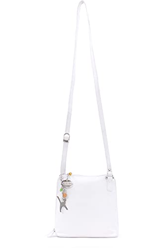 Stylish Catwalk Collection Leather Shoulder Bag - ELEANOR - White