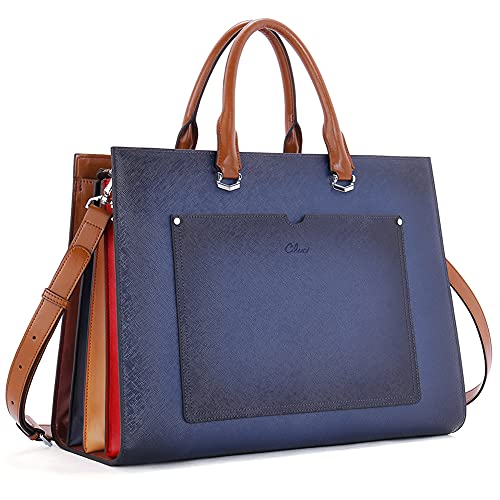 CLUCI Leather Laptop Bag 15.6" Briefcase Women's Business