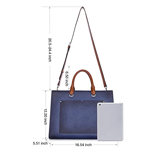 CLUCI Leather Laptop Bag 15.6" Briefcase Women's Business