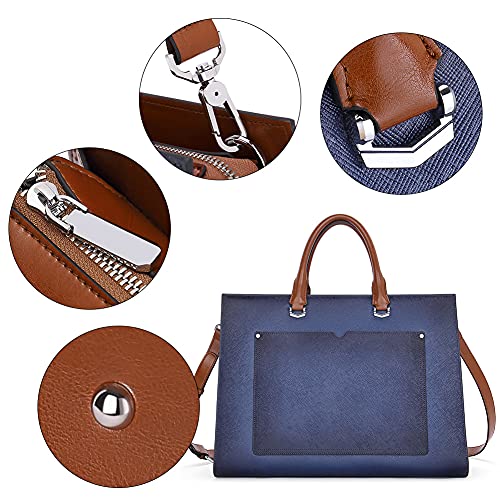 CLUCI Leather Laptop Bag 15.6" Briefcase Women's Business