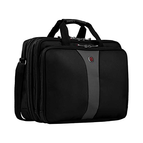 Wenger Triple-Gusset Laptop Case: Black/Grey - 17 Inch