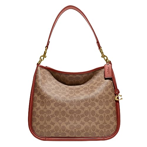 COACH Coated Canvas Signature Cary Shoulder Bag, Tan