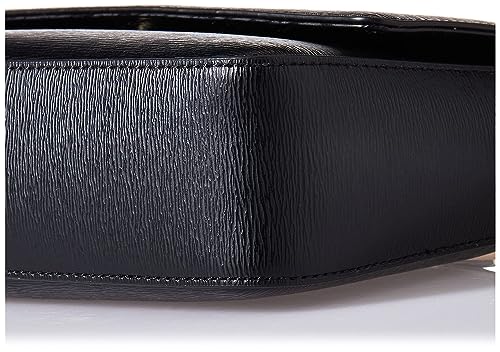 DKNY Women's Black/Gold Flap Crossbody Bag, Medium