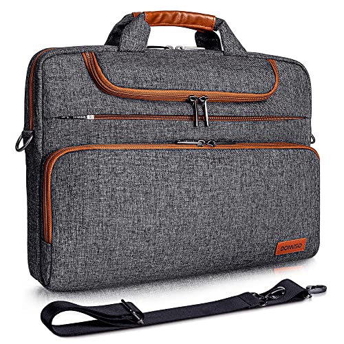 17" Waterproof Designer Laptop Sleeve Shoulder Bag - Dark Grey