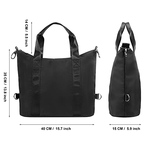 dobsechs Women's Black Waterproof Designer Tote Bag