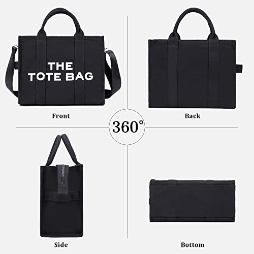 Women's Canvas Tote Bag with Double Shoulder Straps