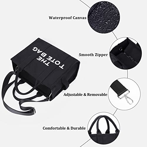 Women's Canvas Tote Bag with Double Shoulder Straps