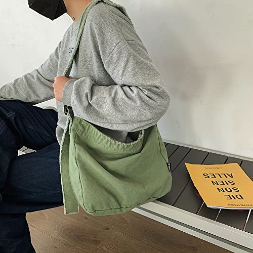 Canvas Shoulder Bag Large Hobo Crossbody Denim Tote