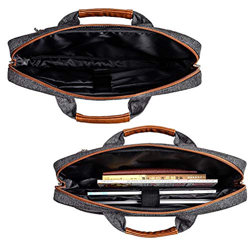 17" Waterproof Designer Laptop Sleeve Shoulder Bag - Dark Grey